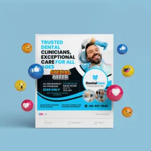 Dentistry Promotional Social Media Banner Canva Template – Canva template