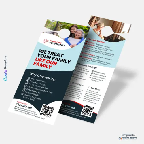 Elder Care Door Hanger Canva Template