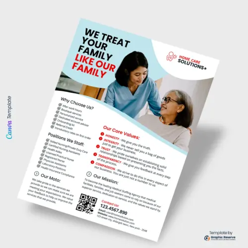 Elder Care Flyer Canva Template