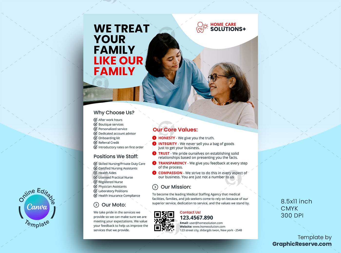 Elder Care Flyer Canva Template