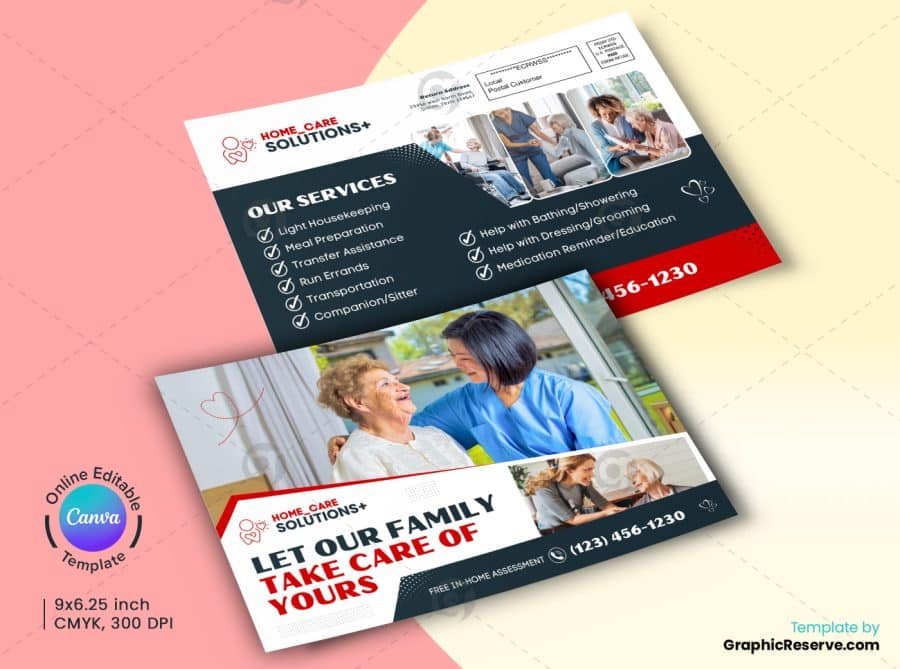 Family Caring EDDM Postcard Canva Template