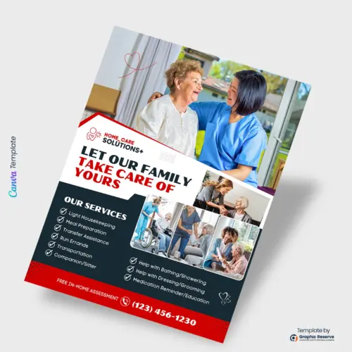 Family Caring Flyer Canva Template