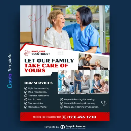 Family Caring Flyer Canva Template