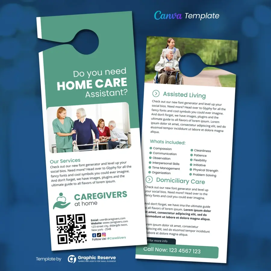 Home Care Assistant Canva Door Hanger