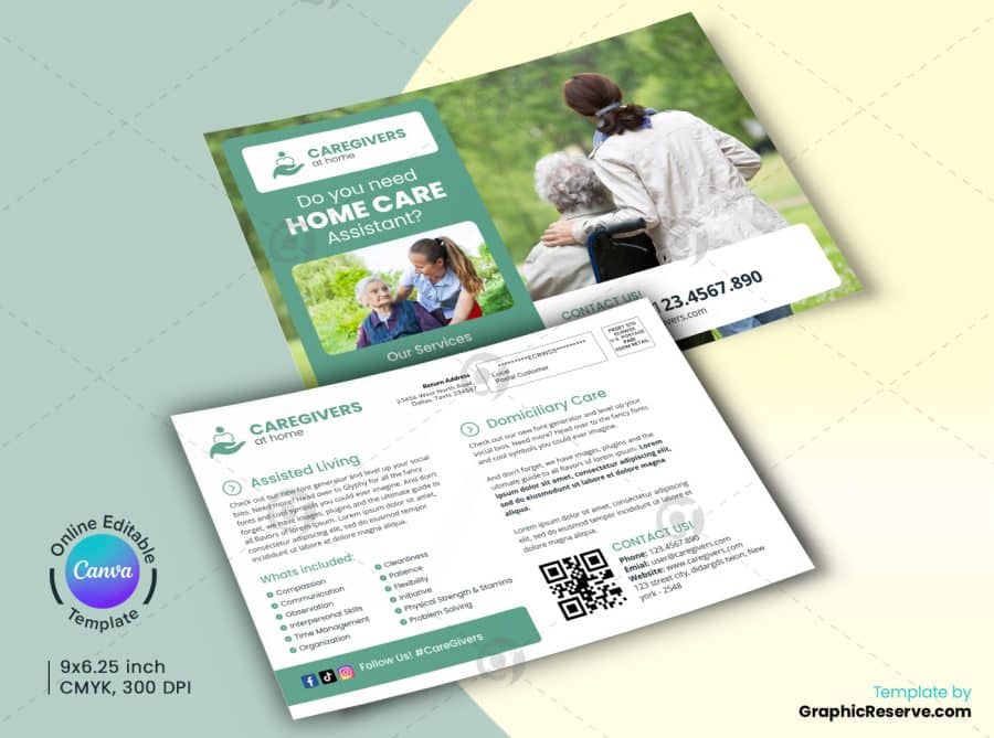 Home Care Service Canva Template Bundle - Image 4