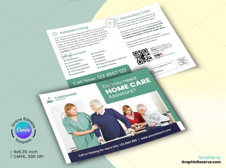 Home Care Elder Caring Service Canva Template Bundle - Image 3