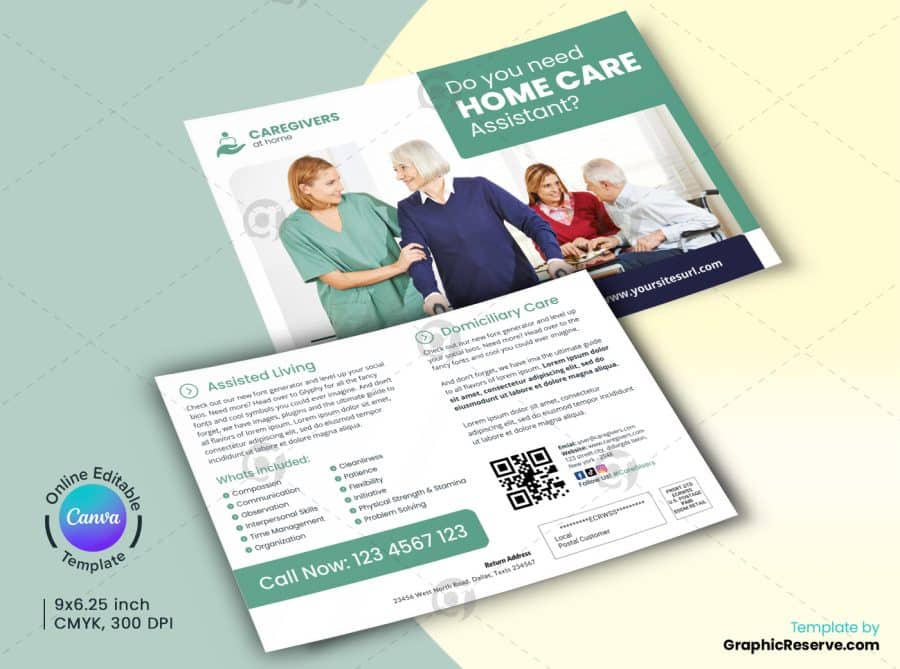 Home Care Elder Caring Service Canva Template Bundle - Image 4
