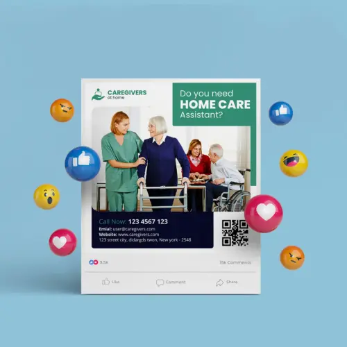 Home Care Assistant Canva Social Media Post