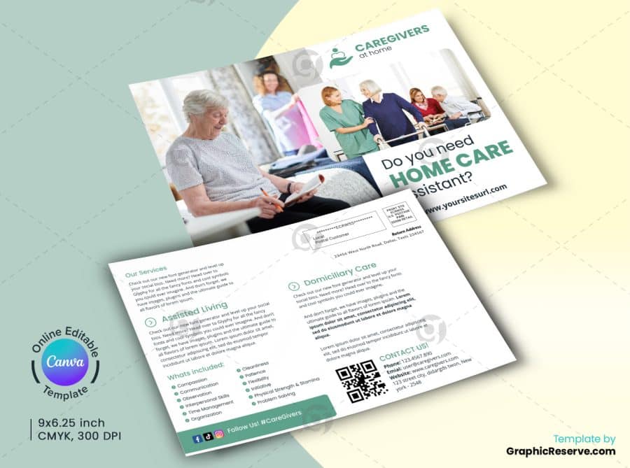 Home Care Assistant EDDM Canva Template - Image 2
