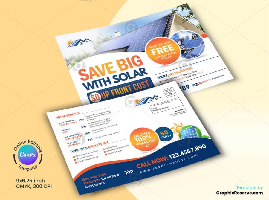 Solar Direct Mail EDDM Canva Template.b