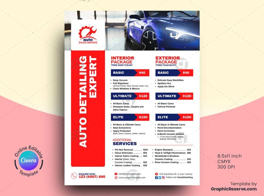 Auto Detailing Expert Flyer