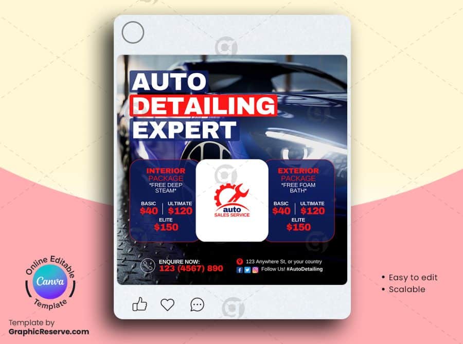 Auto Detailing Expert Instagram Post