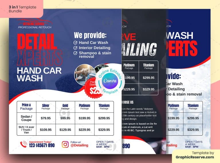 20+ Auto Detailing Marketing Materials (CANVA Templates)