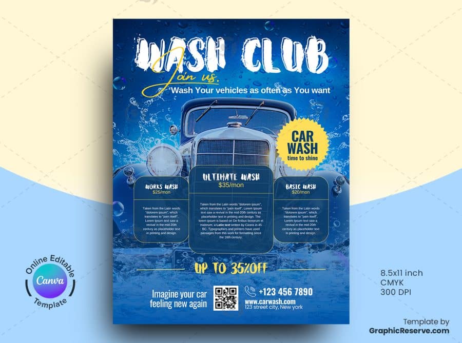 Auto Detailing Serving Flyer