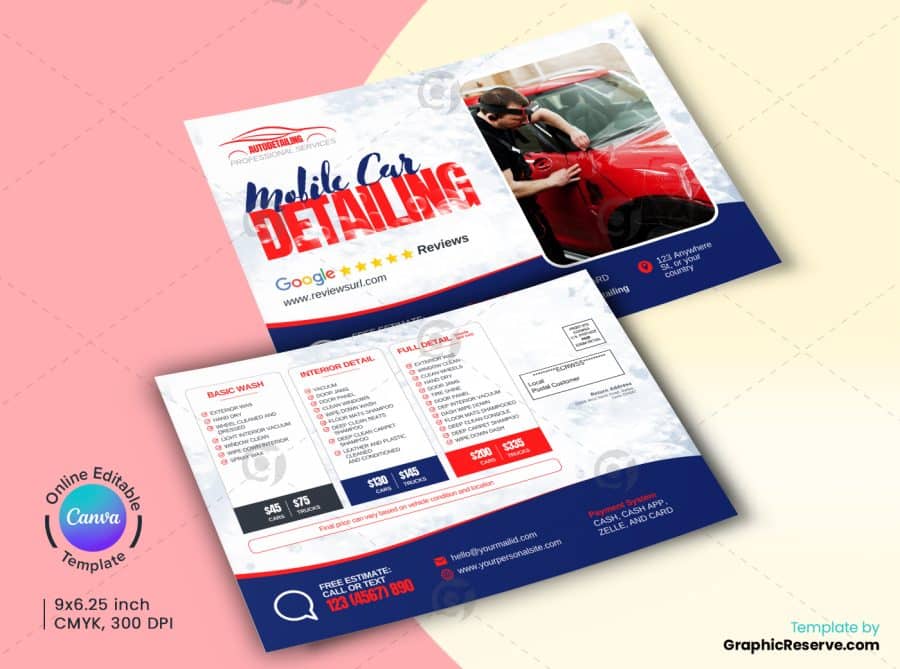 Car Detailing EDDM Mailer Canva Template.b