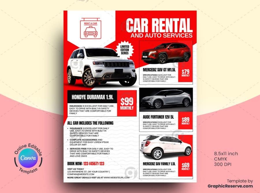 Car Rental Flyer Design