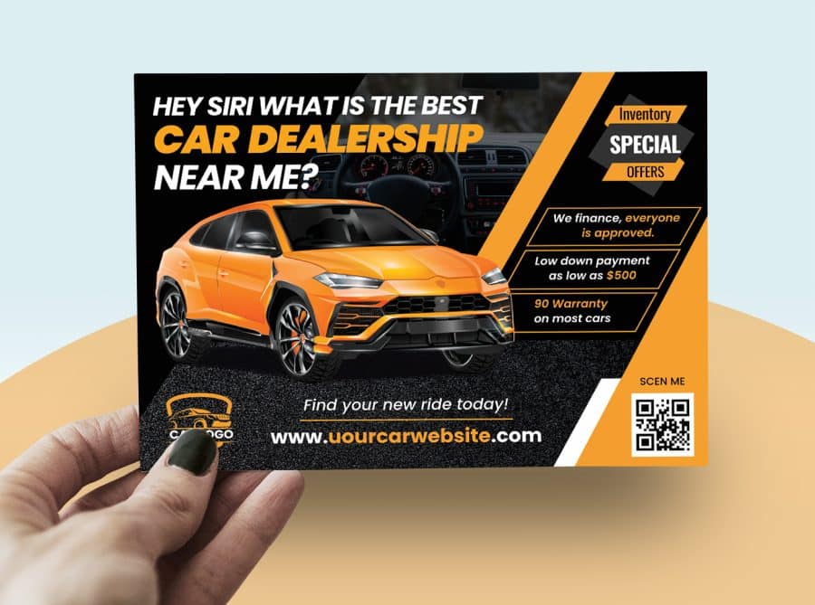 Car Rental Postcard EDDM Front