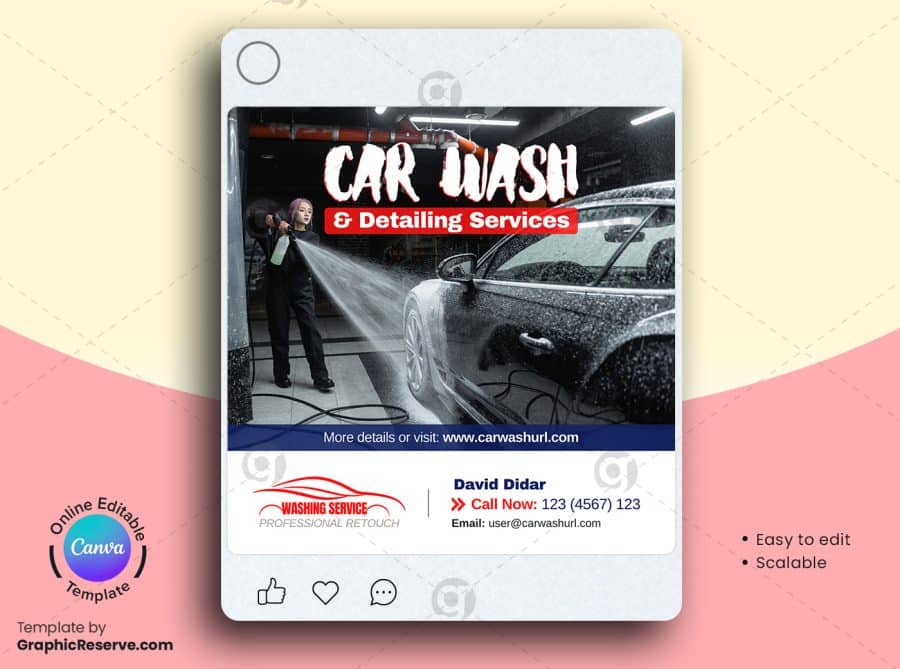 Car Wash & Detailing Instagram Post