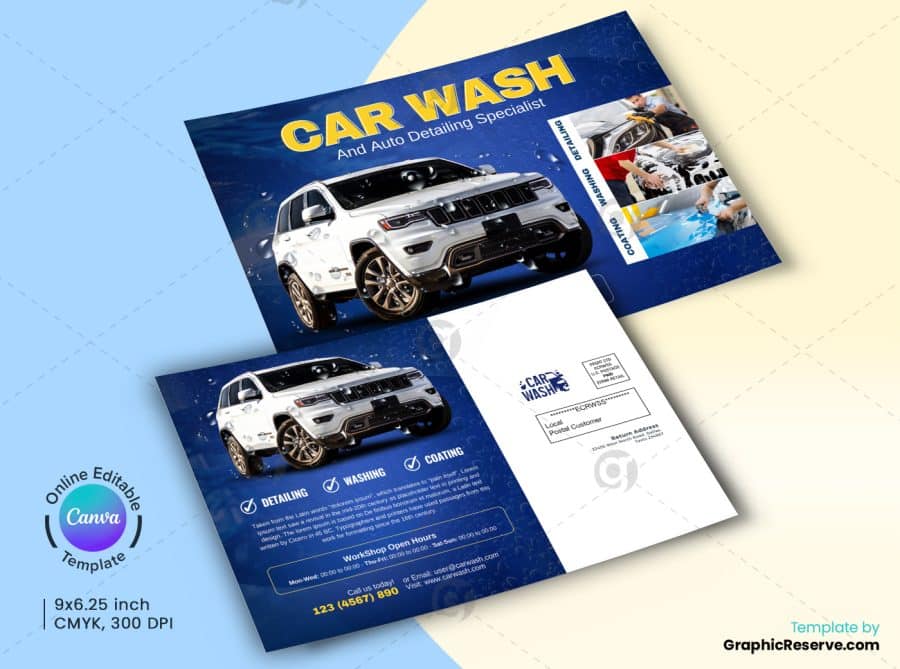Car Wash EDDM Design 1vb
