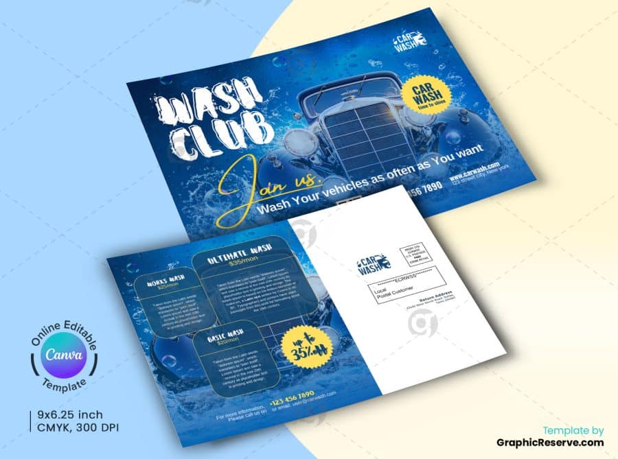 Car Wash EDDM Mailer 1vb