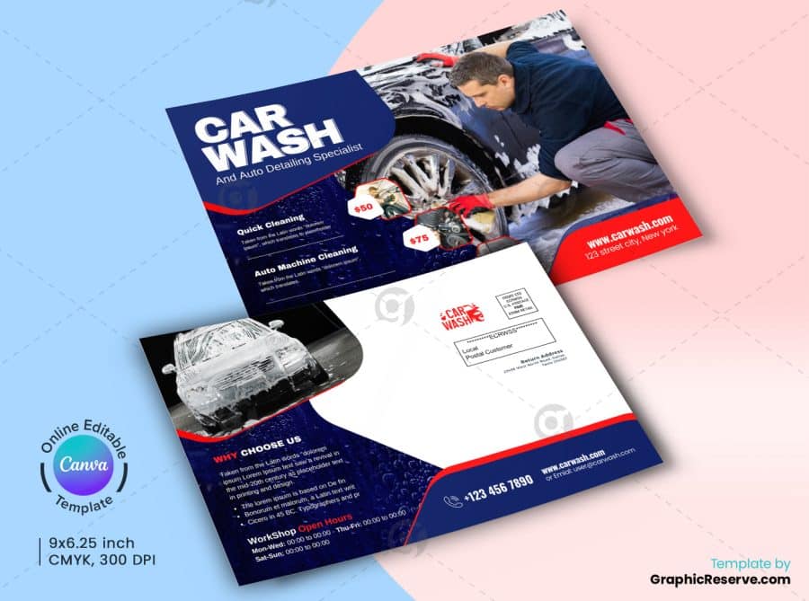 Car Wash EDDM Mailer 2vb