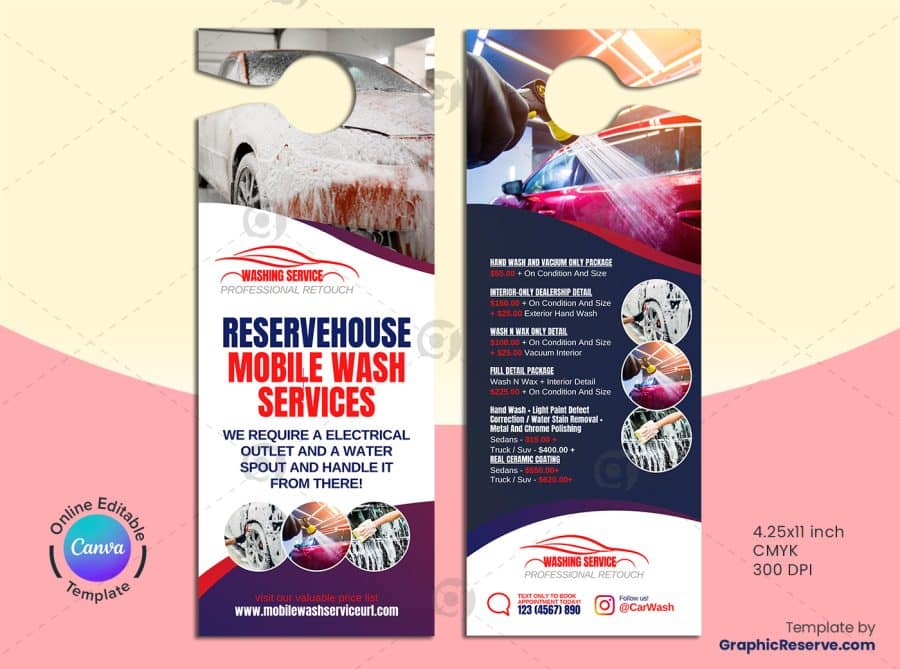 Car Wash Service Door Hanger