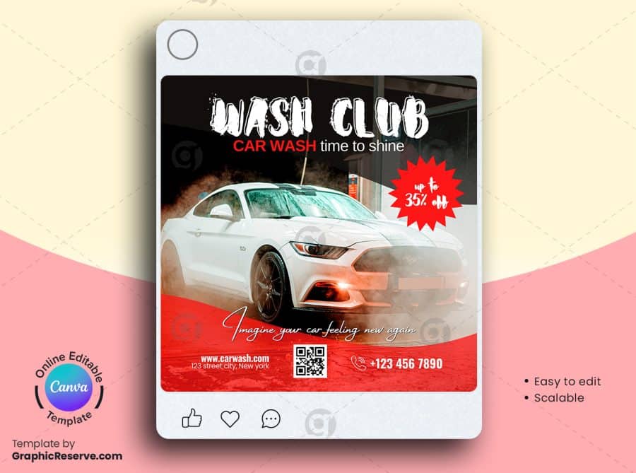 Car Wash Social Media Banner 2v