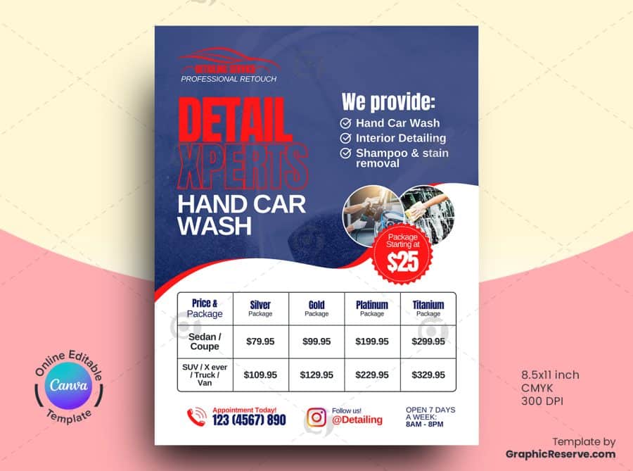 DetailXperts Price Table Flyer