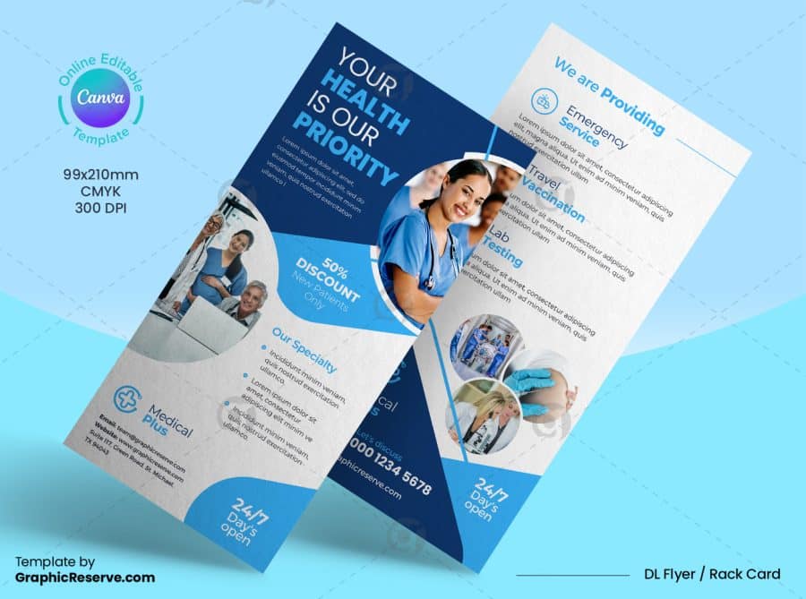 Medical DL Flyer Canva Template
