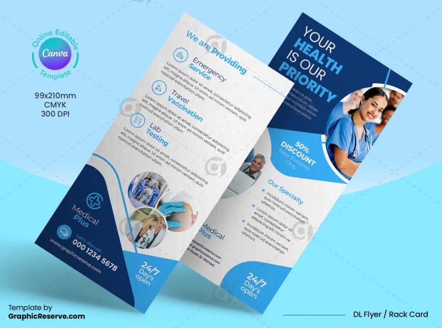 Medical DL Flyer Canva Template.b