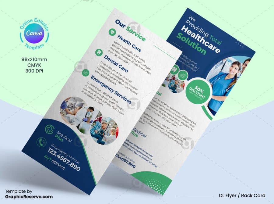 Medical DL Flyer Canva Template.b