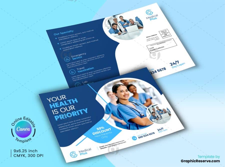 Medical Direct Mail EDDM Canva Template