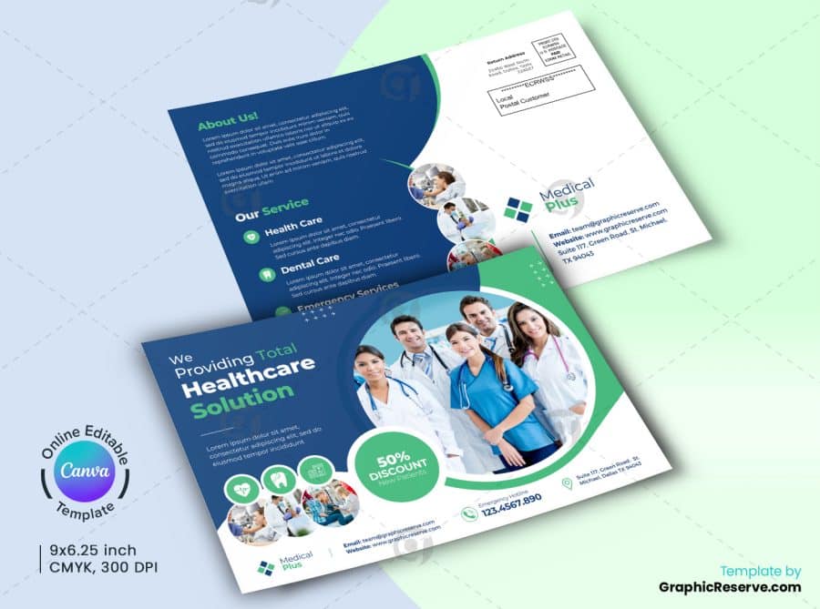 Medical Direct Mail EDDM Canva Template