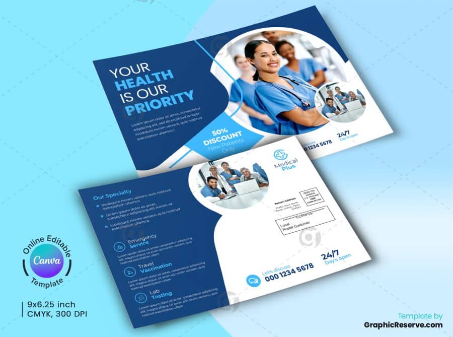 Medical Direct Mail EDDM Canva Template.b