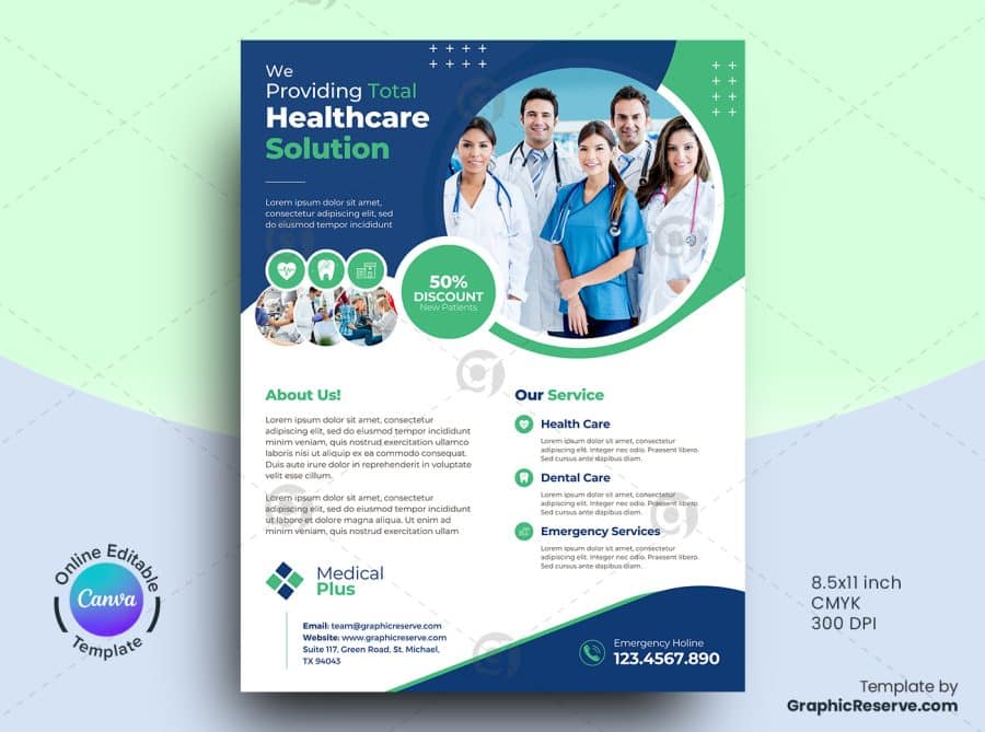 Medical Flyer Canva Template