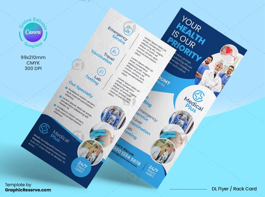 Medical Healthcare Canva DL Flyer Design.b
