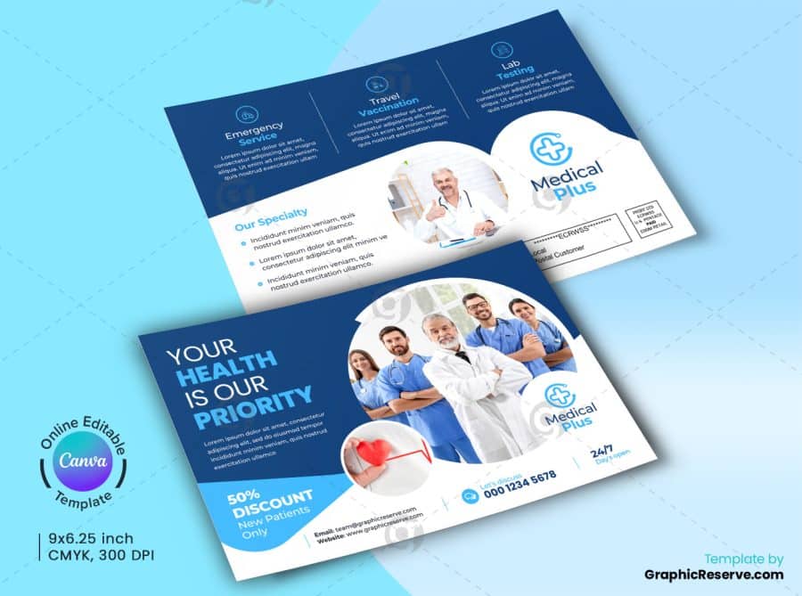 Medical Healthcare Canva EDDM Design