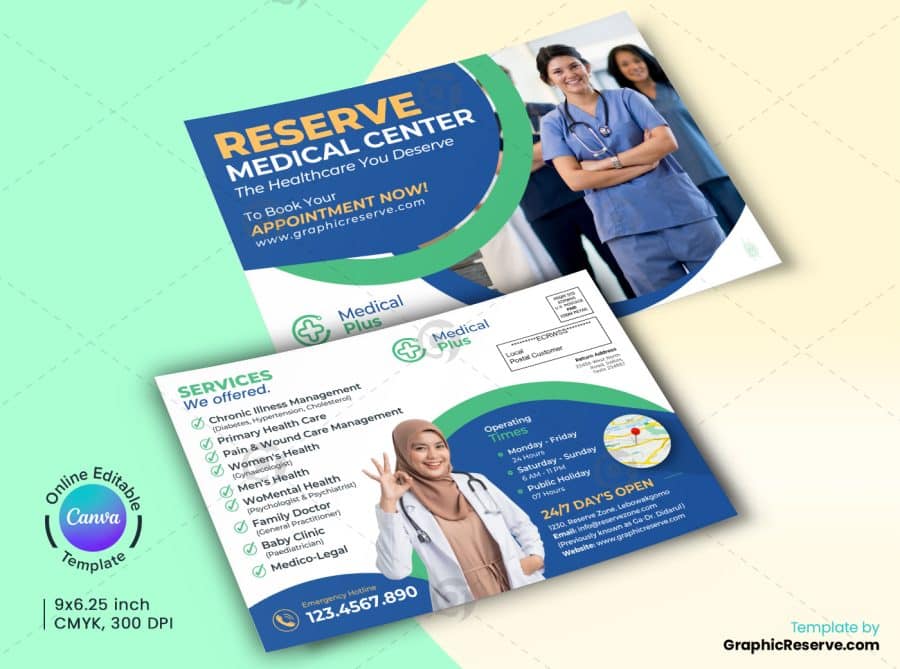 Medical Service EDDM Mailer Canva Template.b