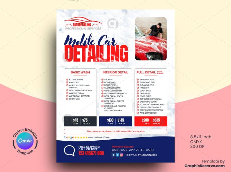 Mobile Car Detailing Flyer