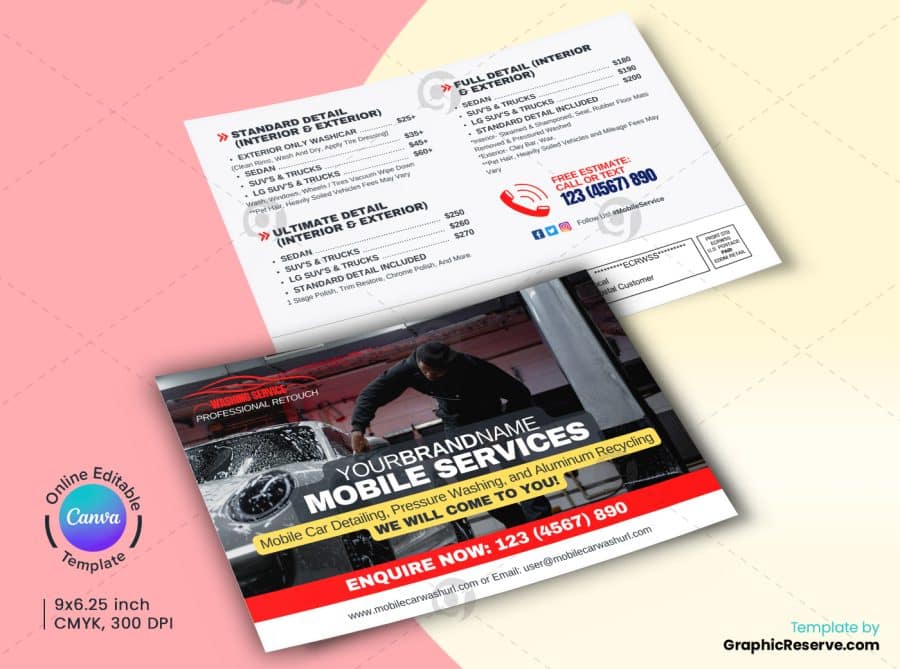 Mobile Car Wash EDDM Mailer