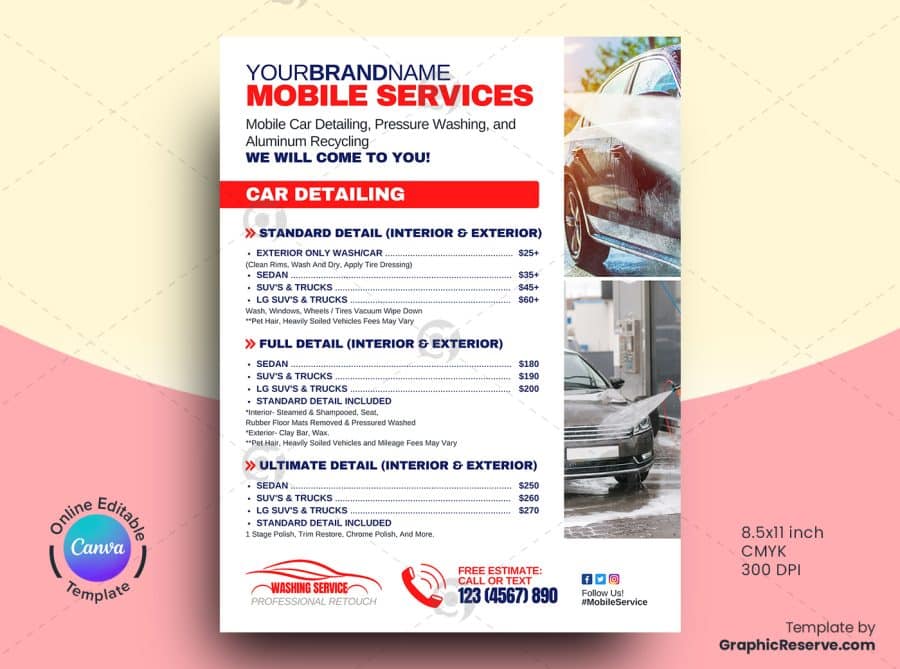 Mobile Car Wash Flyer