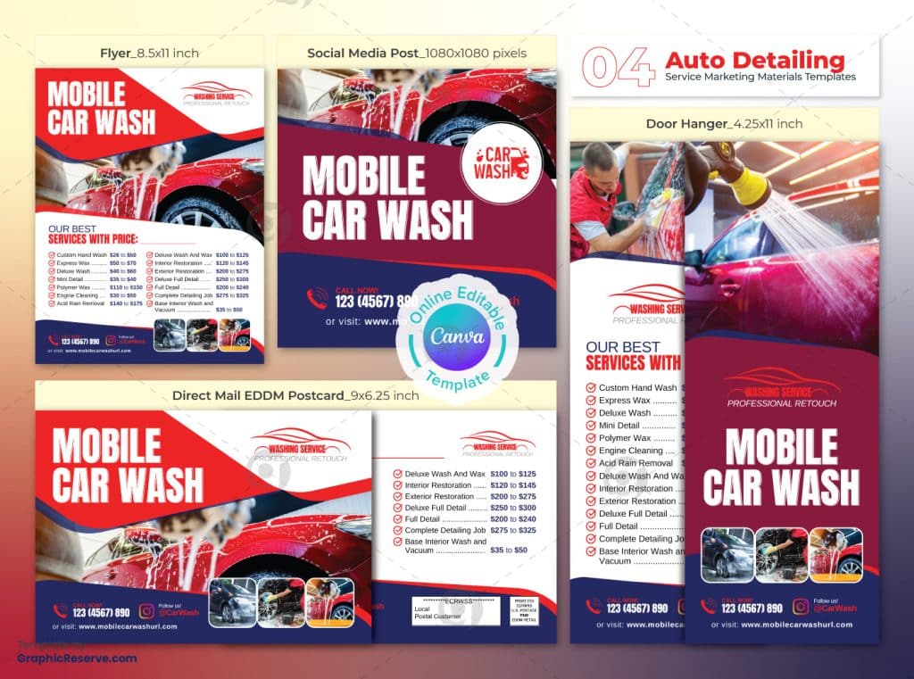 20+ Auto Detailing Marketing Materials (CANVA Templates)