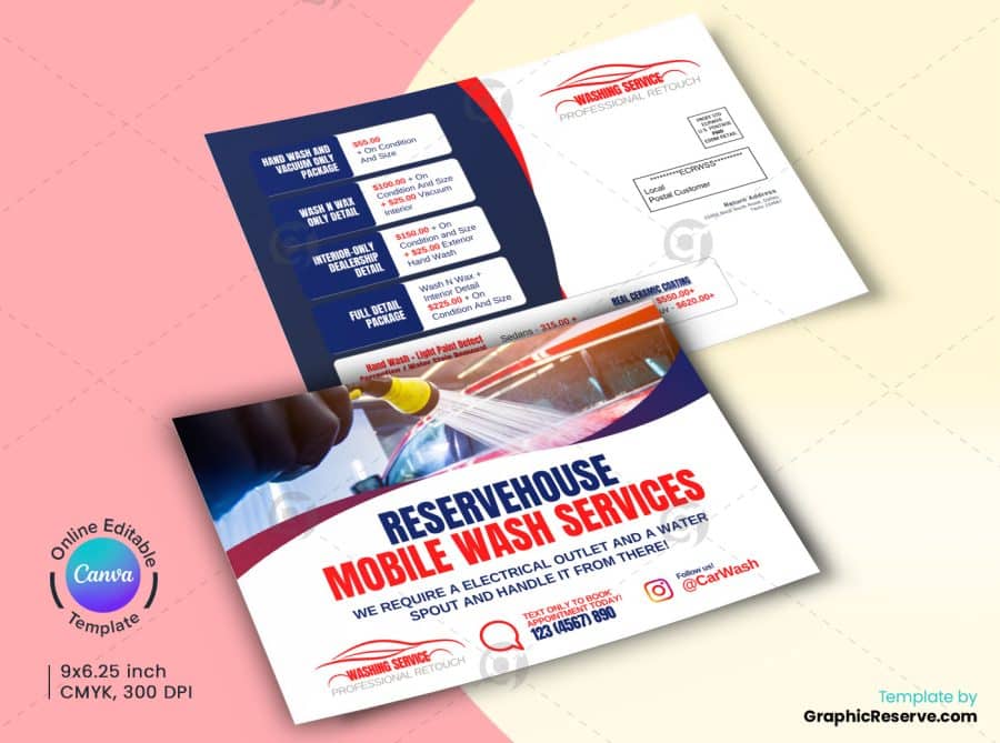 Mobile Wash Service EDDM Mailer
