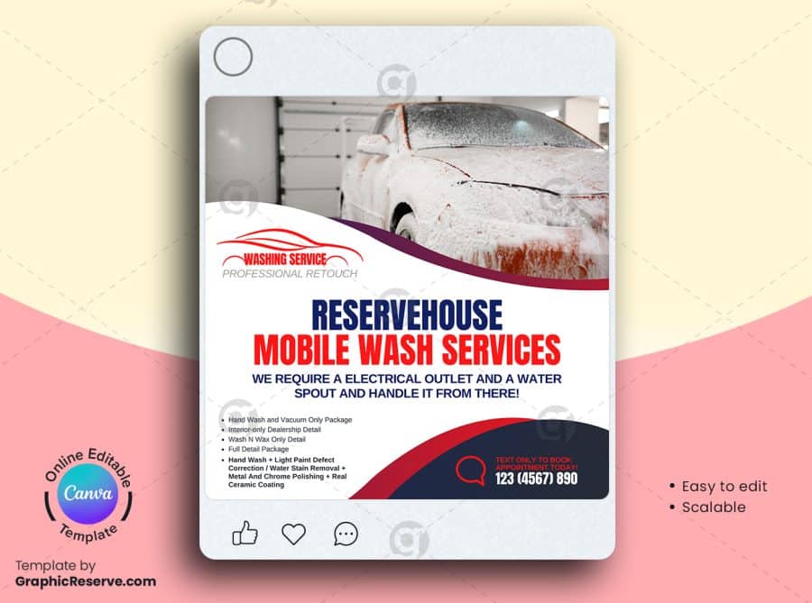 Mobile Wash Service Instagram Post