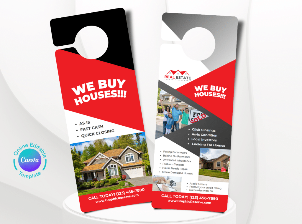 Real Estate Buyer Door Hanger Template