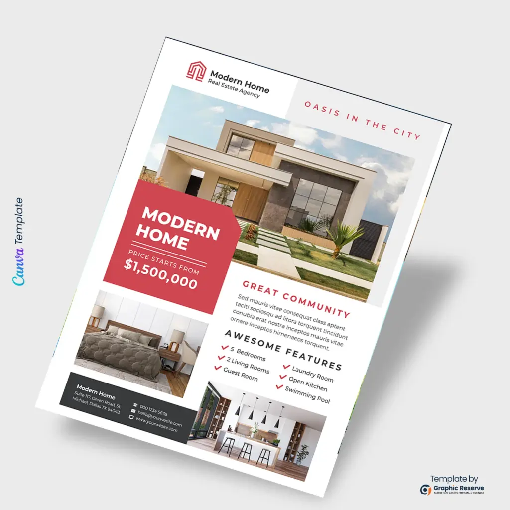 Real Estate Flyer Canva Template