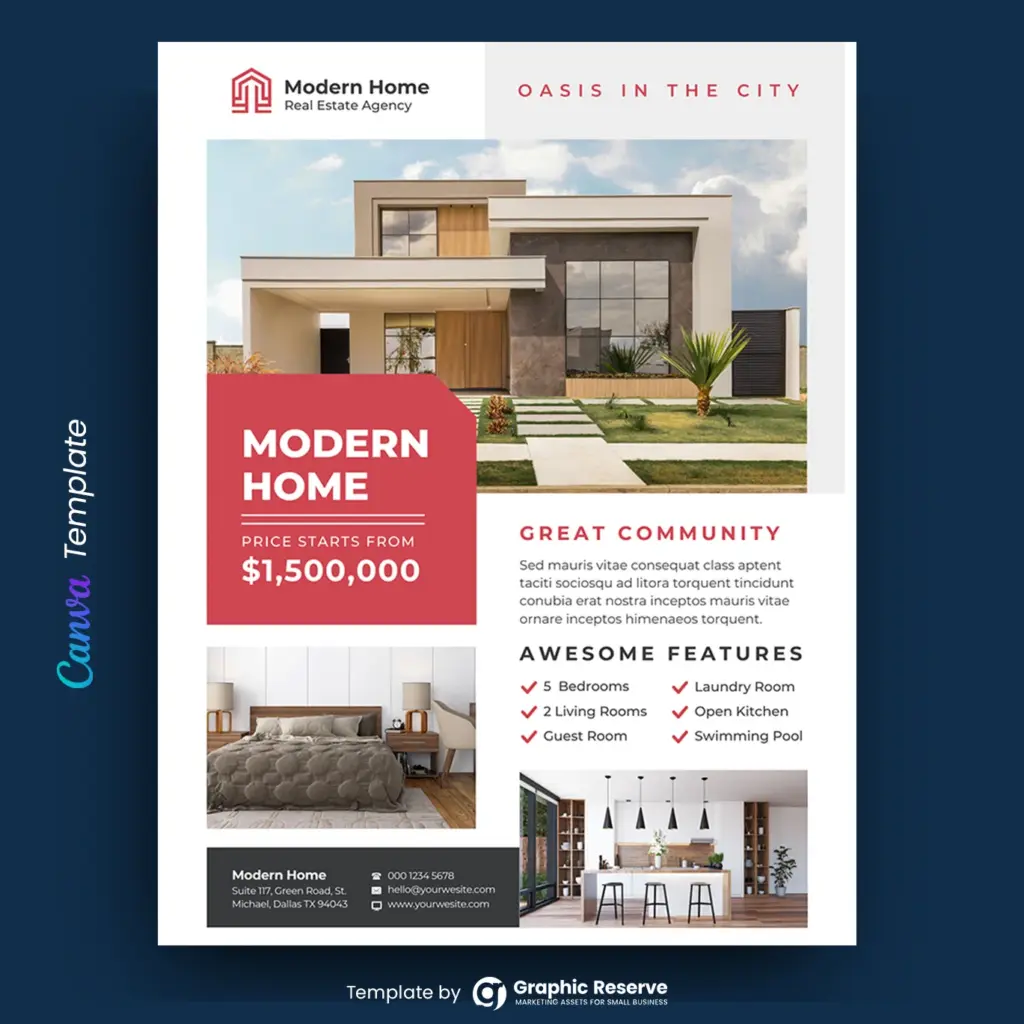 Real Estate Flyer Canva Template
