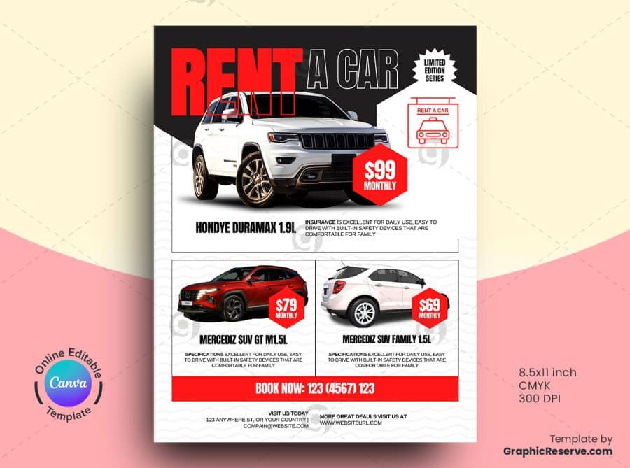 Rent A Car Flyer