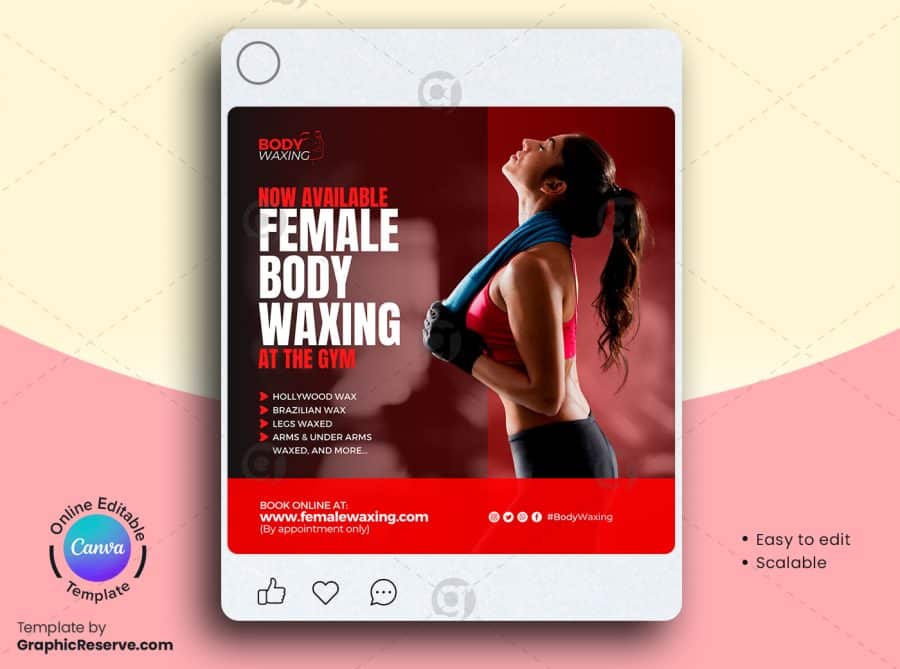 Female Fitness Instagram Post