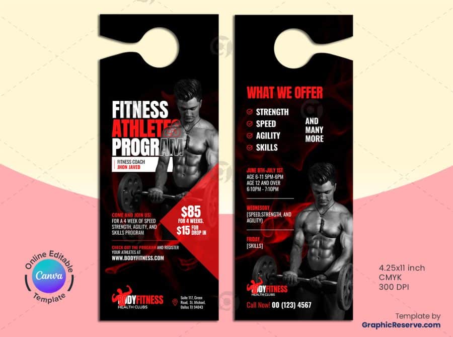 Gym Pricing Door Hanger 2v